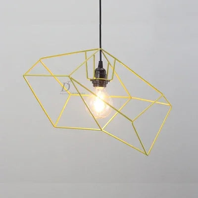 suspension nordique simple en fer design géométrique moderne