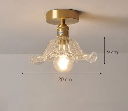 plafonnier moderne en verre pour intérieur et extérieur lumineux