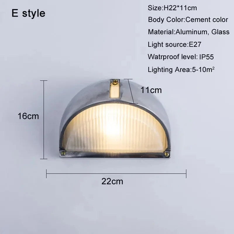 applique murale led rétro imperméable en aluminium idéale pour extérieur et intérieur