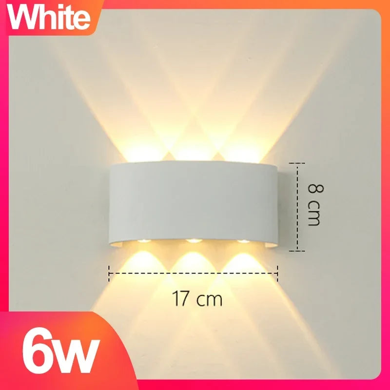 applique murale led extérieur étanche aluminium haut bas zbw0010