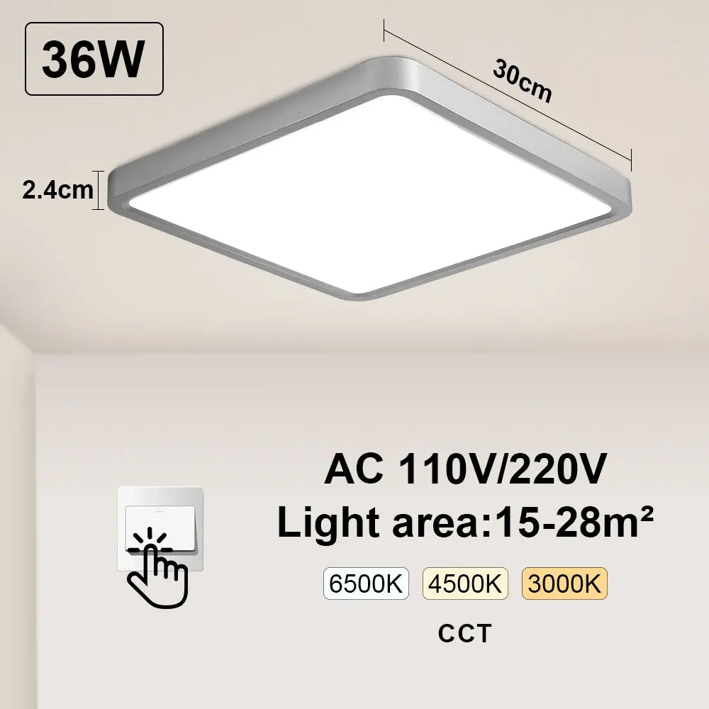 Tuya Smart LED plafonnier App commande vocale Alexa Google télécommande plafonniers carrés salon chambre éclairage