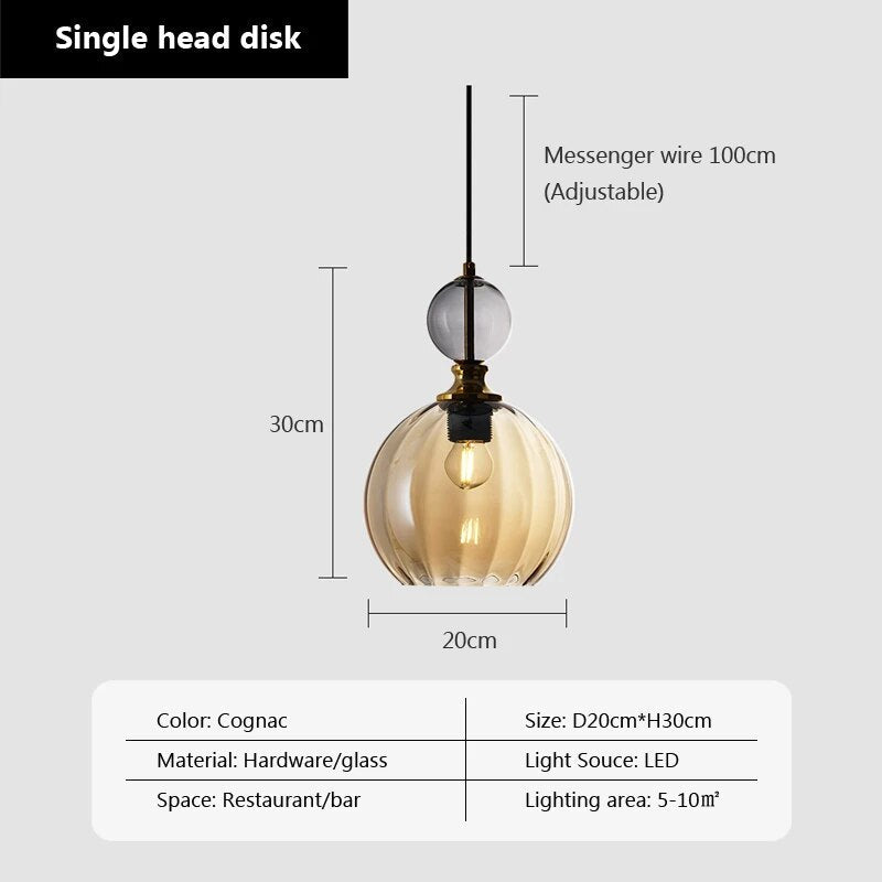 suspension bonbon verre luminaire déco maison