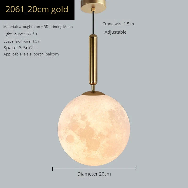 suspension design moderne en forme de lune