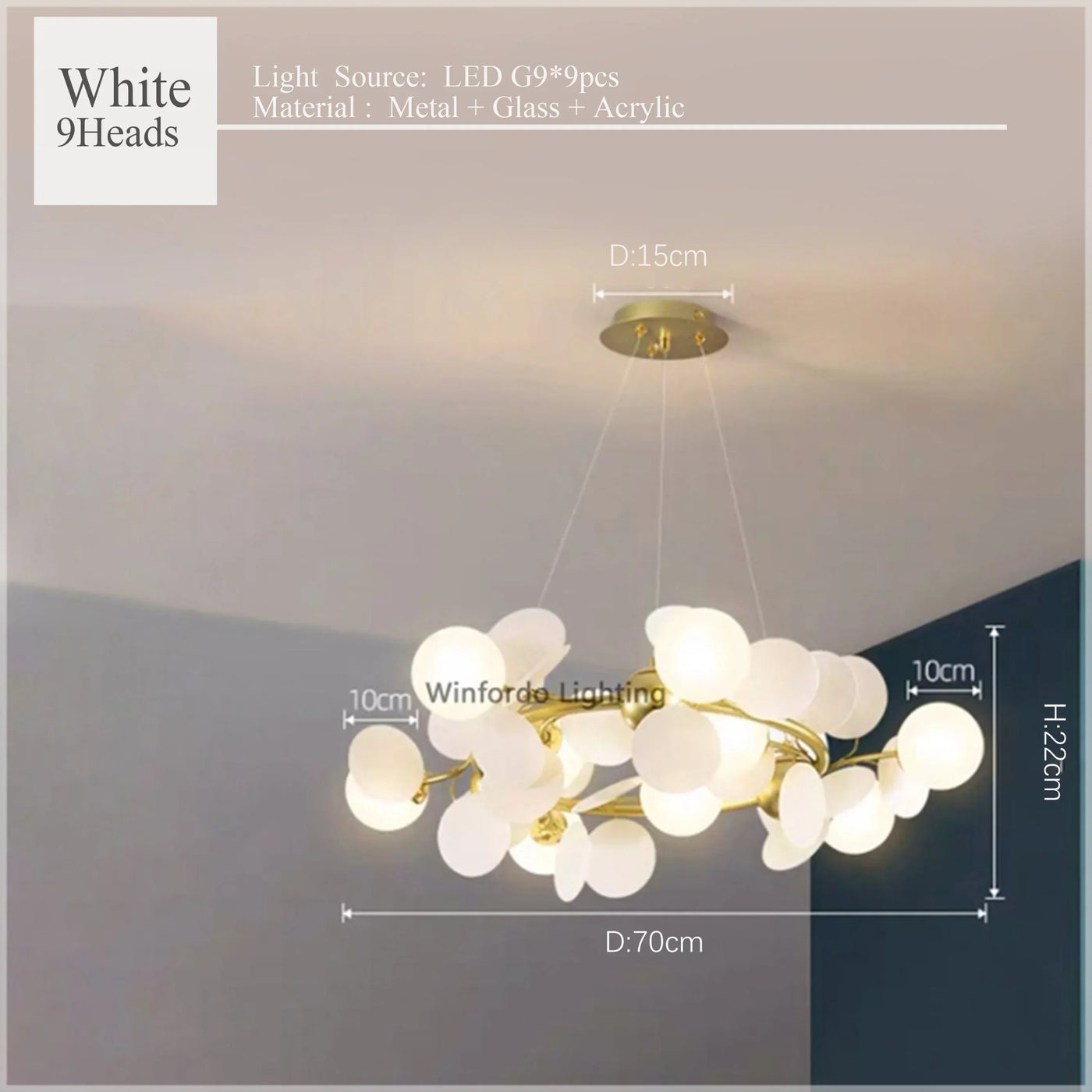 2024Modern Colored Leaf Chandelier LED for Kid’s Bedroom Living Room Diningroom Master Bedroom Bar Hanging Lamp