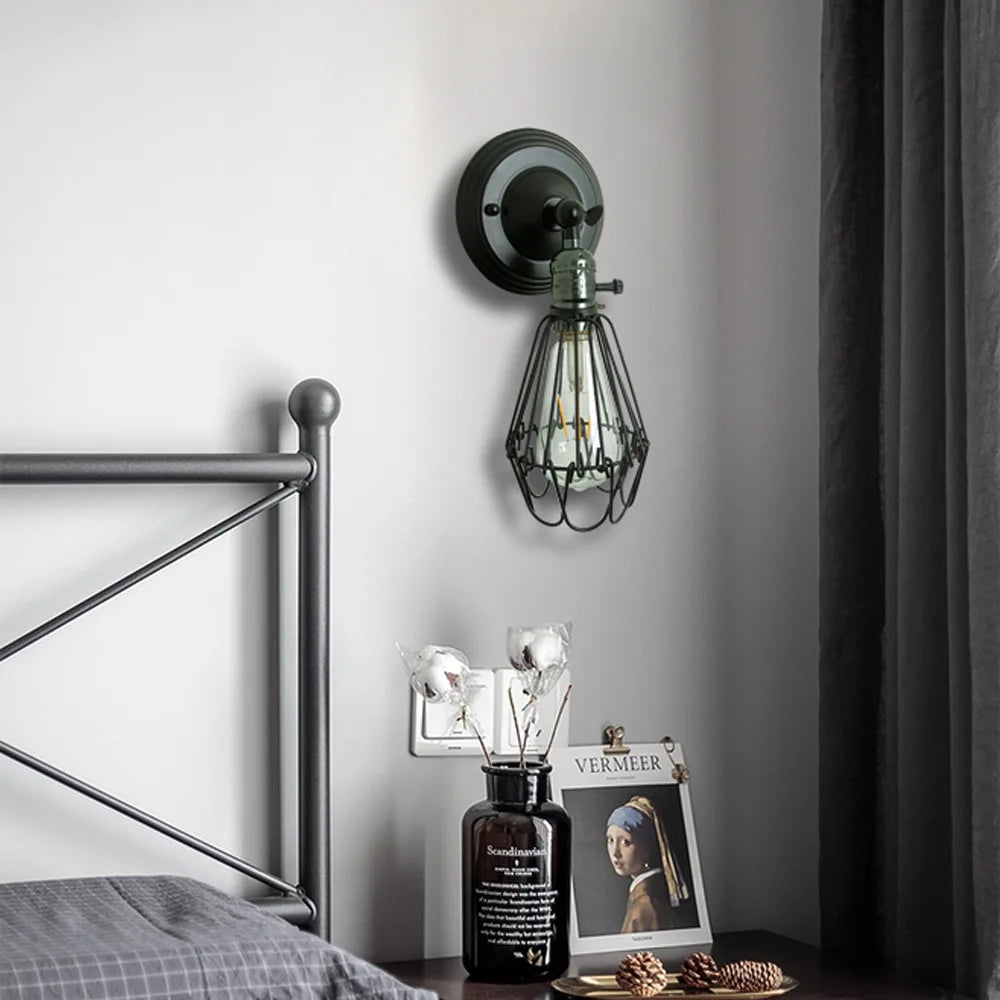 applique murale rétro américaine antidéflagrante en fer pour loft