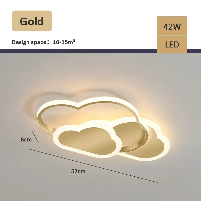 lampe nuage moderne pour chambre d'enfant romantique et chaleureuse