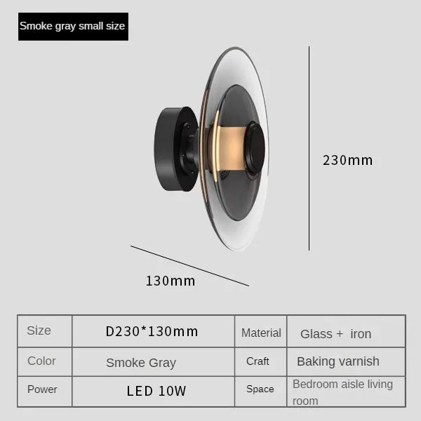 applique murale led en verre design créatif minimaliste pour intérieur