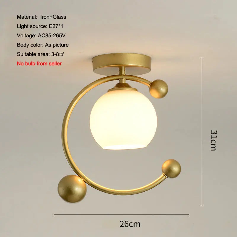 plafonnier nordique en fer style 	 avec décoration oiseau