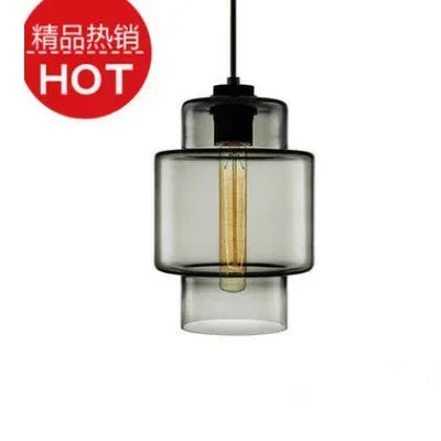 lustre suspendu moderne en verre transparent design élégant