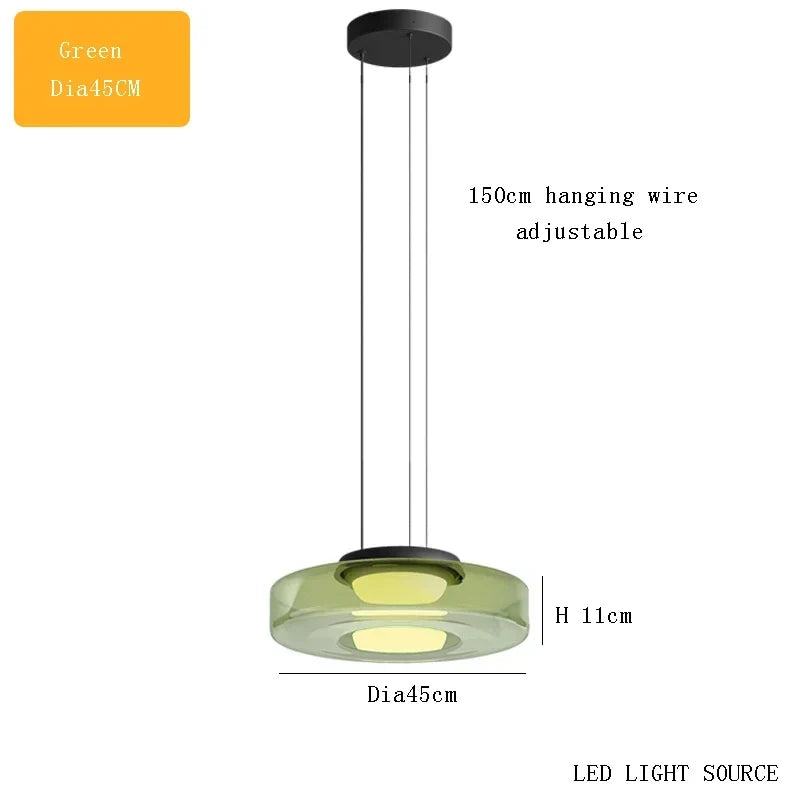 suspension design danois bohème abat-jour en verre pour tables basses