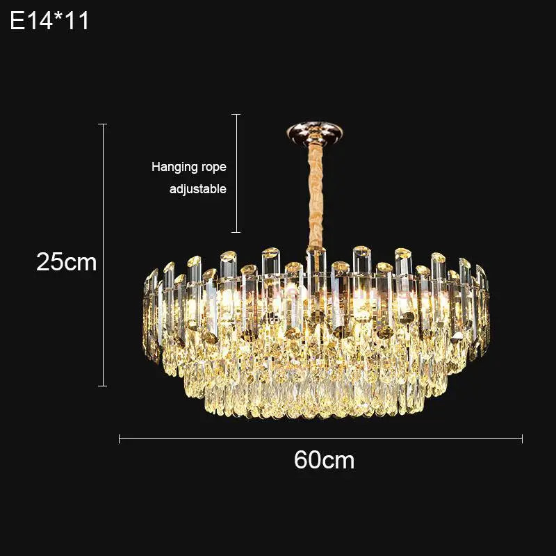 Modern minimalist style K9 crystal LED restaurant chandelier, Nordic designer living room luxury home decoration chandelier