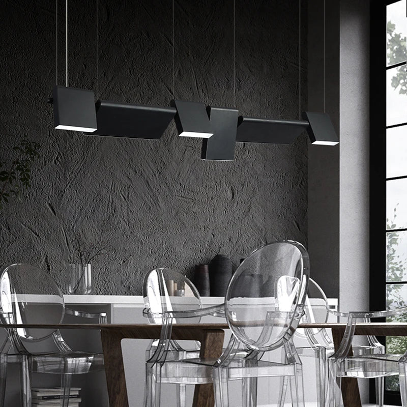 lustre led design moderne rotatif pour intérieur décoratif