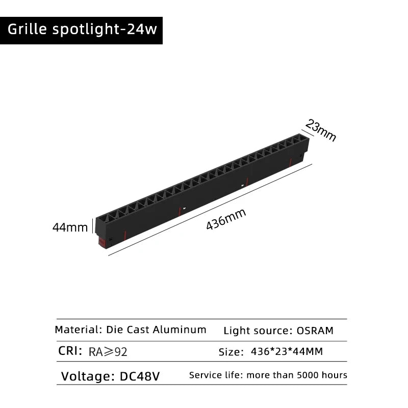 lampe led magnétique intensité variable sans bordure rails surface zigbee