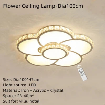 plafonnier led moderne pour éclairage d'intérieur et décoration romantique