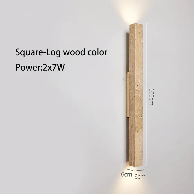 Applique murale longue Led en pierre