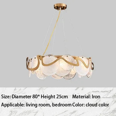 lustre LED de luxe pour décoration intérieure en verre élégant
