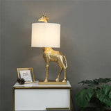 lampe de bureau design moderne girafe en résine éclairage créatif