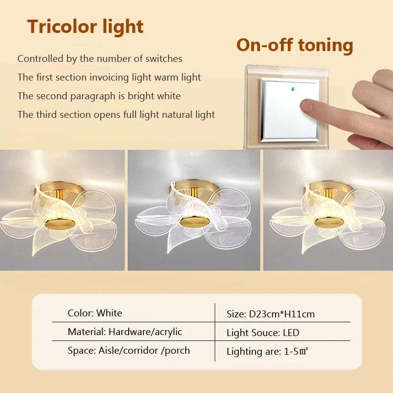 plafonnier led moderne en acrylique pour décoration intérieure