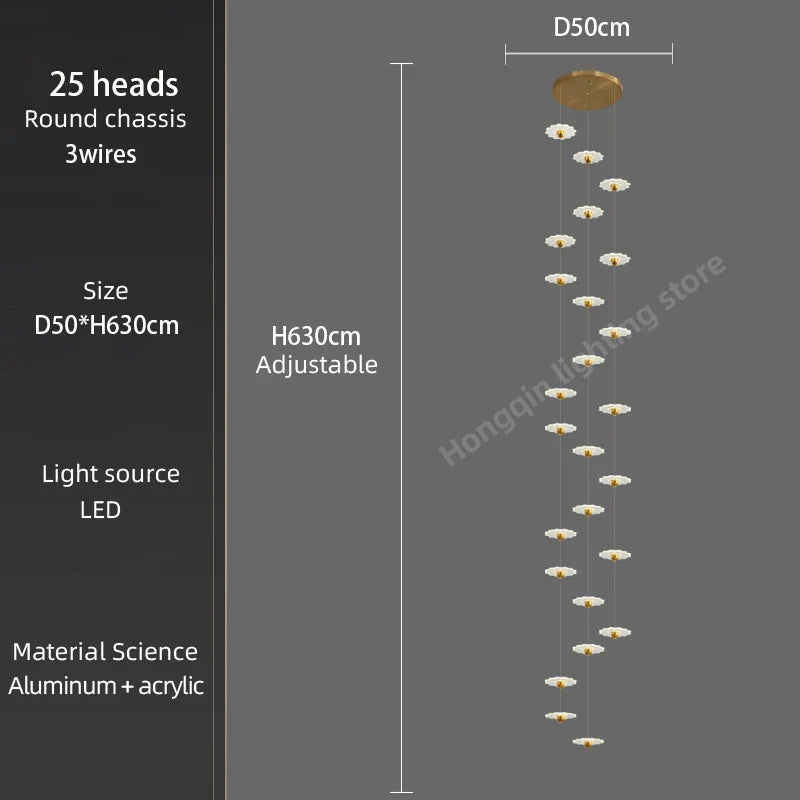 lustre moderne à led pour espaces intérieurs élégants et contemporains