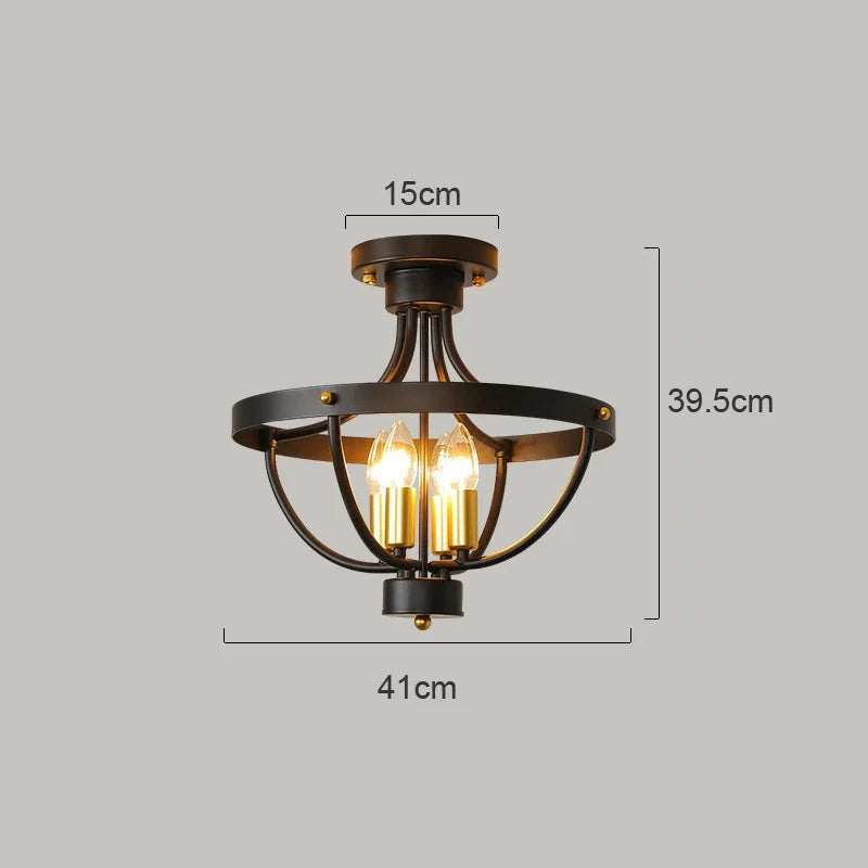 lustre géométrique moderne de ferme éclairage suspendu rustique