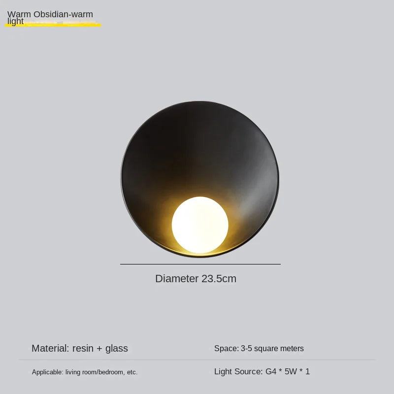 Korean wood-grain bedroom, bedside study, G9 wall lamp, simple and fashionable living room, porch, sofa, dining table, wall lamp