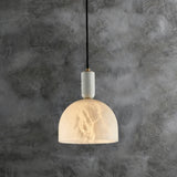 suspension en albâtre avec base en cuivre pour intérieur élégant