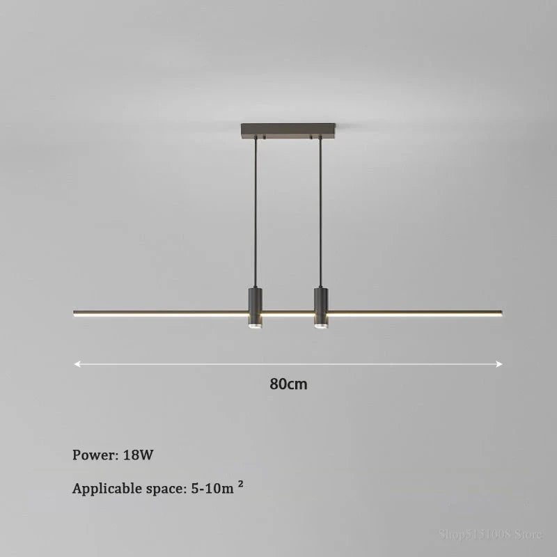 suspension led moderne minimaliste en métal