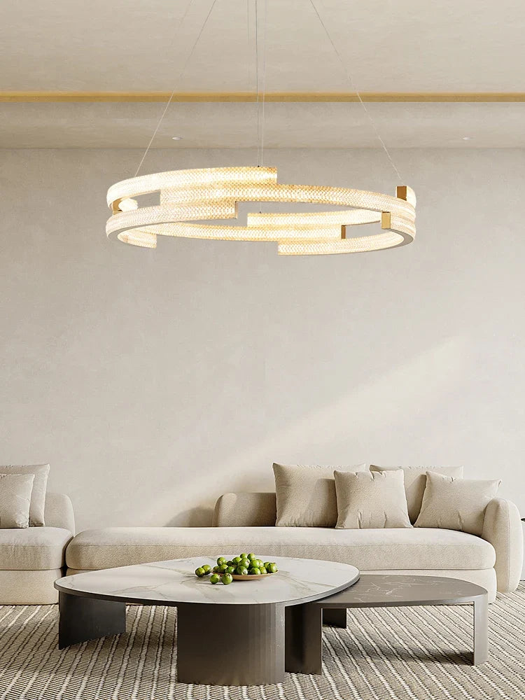 suspension design circulaire élégante pour intérieur moderne