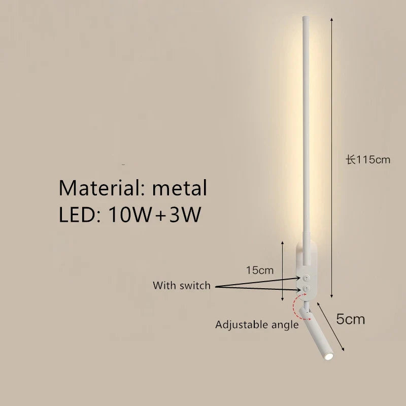 applique murale led minimaliste angle réglable 3000k