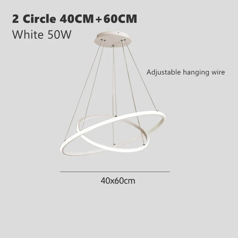 lustre moderne design cercle suspendu pour intérieur élégant