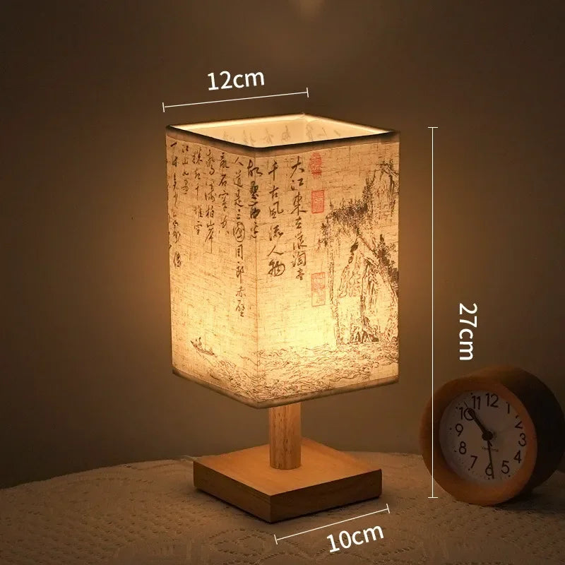 lampe de bureau à led style chinois avec prise usb et intensité variable