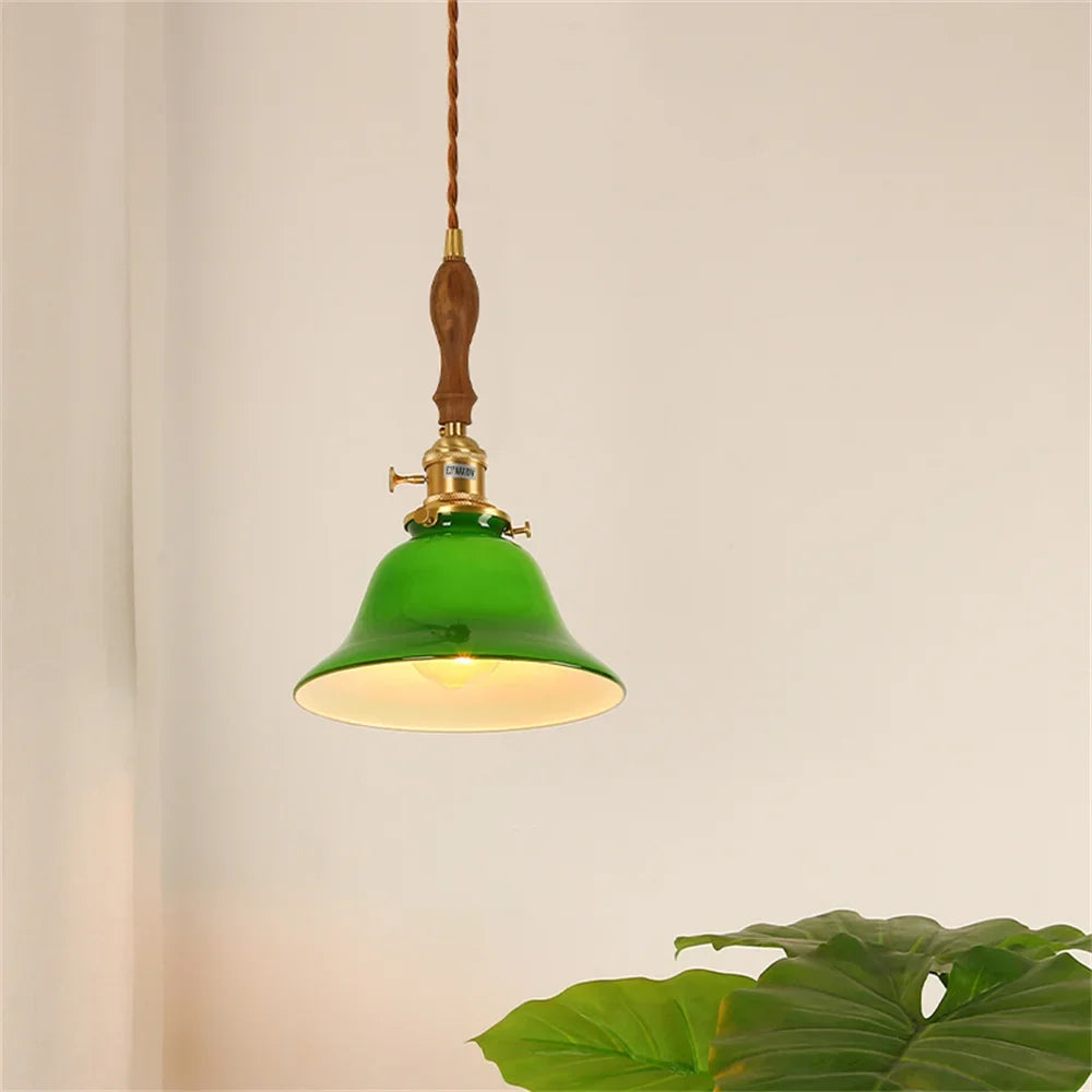 suspension industrielle vintage en cuivre et verre pour loft