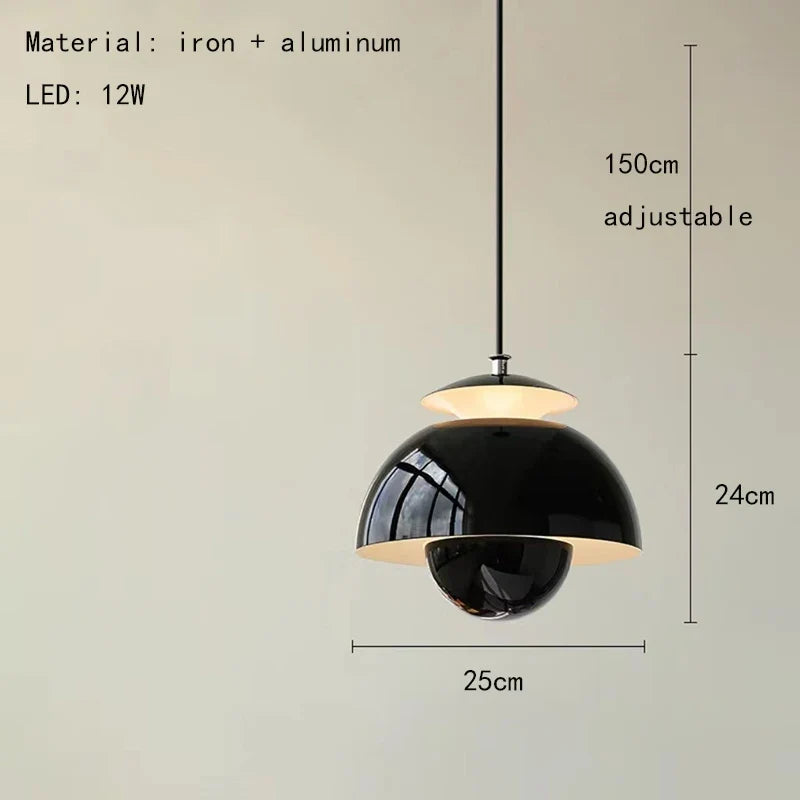 suspension moderne en métal pour intérieur design cordon réglable