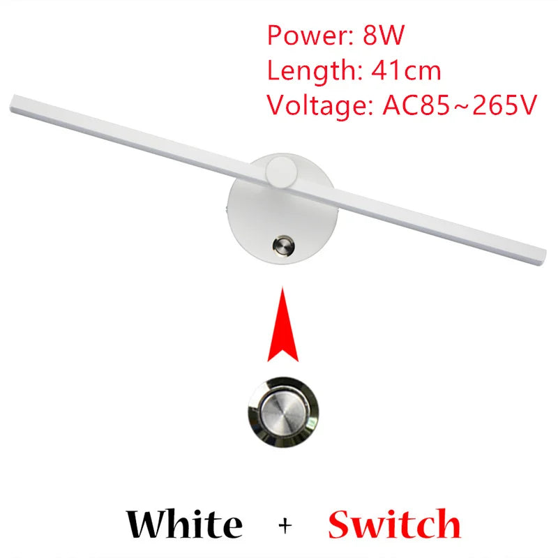 applique murale led minimaliste rotative librement réglable