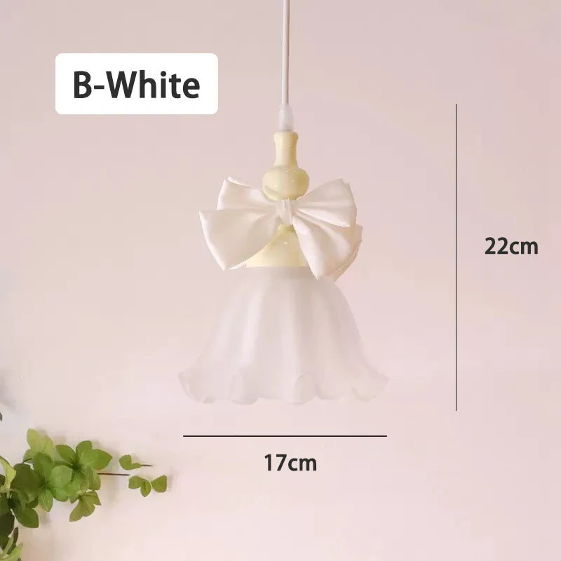 suspension en verre à nœud pour chambre d'enfant romantique et moderne
