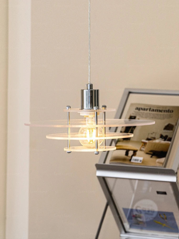 suspension à led en acrylique pour restaurant et magasin de vêtements