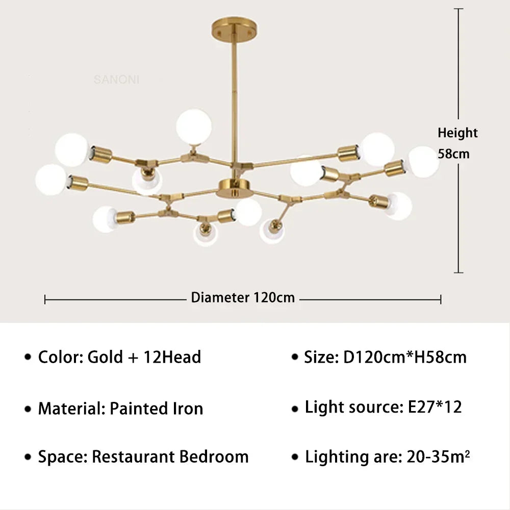 lustre moderne en forme d'arbre pour décoration intérieure