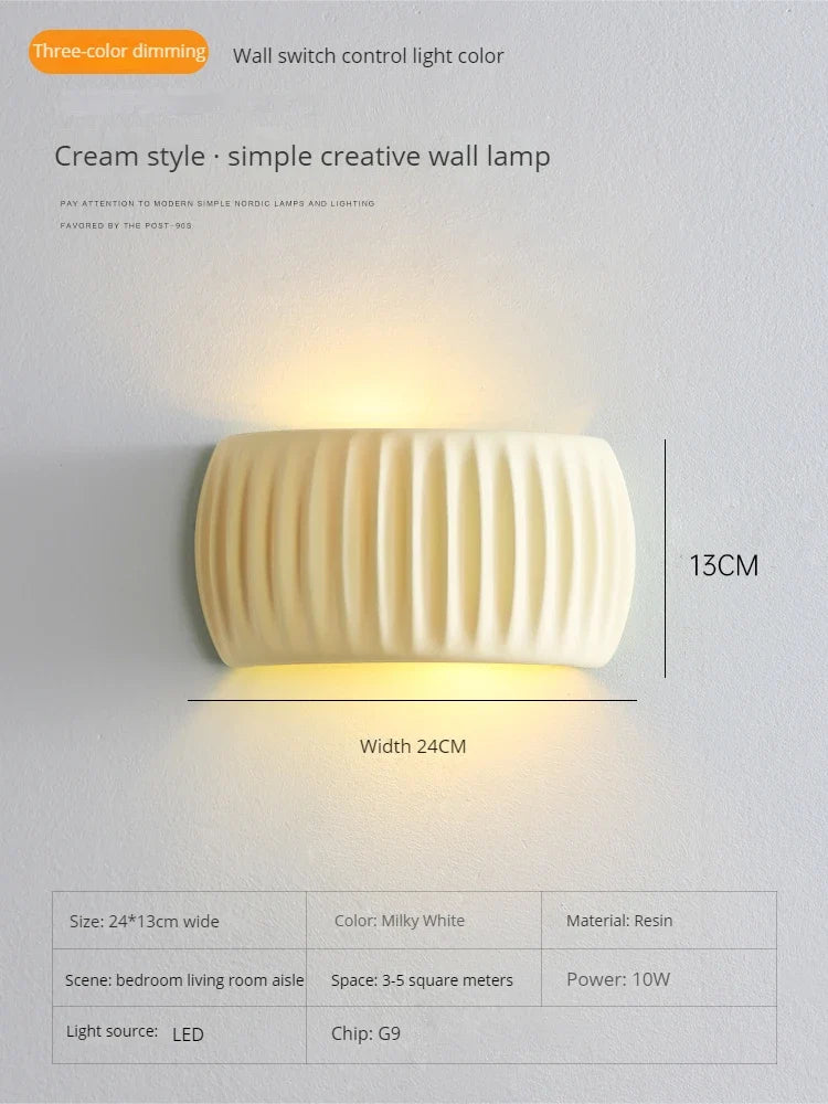 applique murale led décorative en résine pour éclairage intérieur