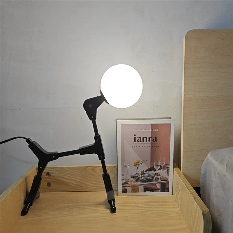 lampe de sol art abstrait animaux fer décoration nordique