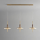 suspension en verre moderne avec éclairage led décoratif