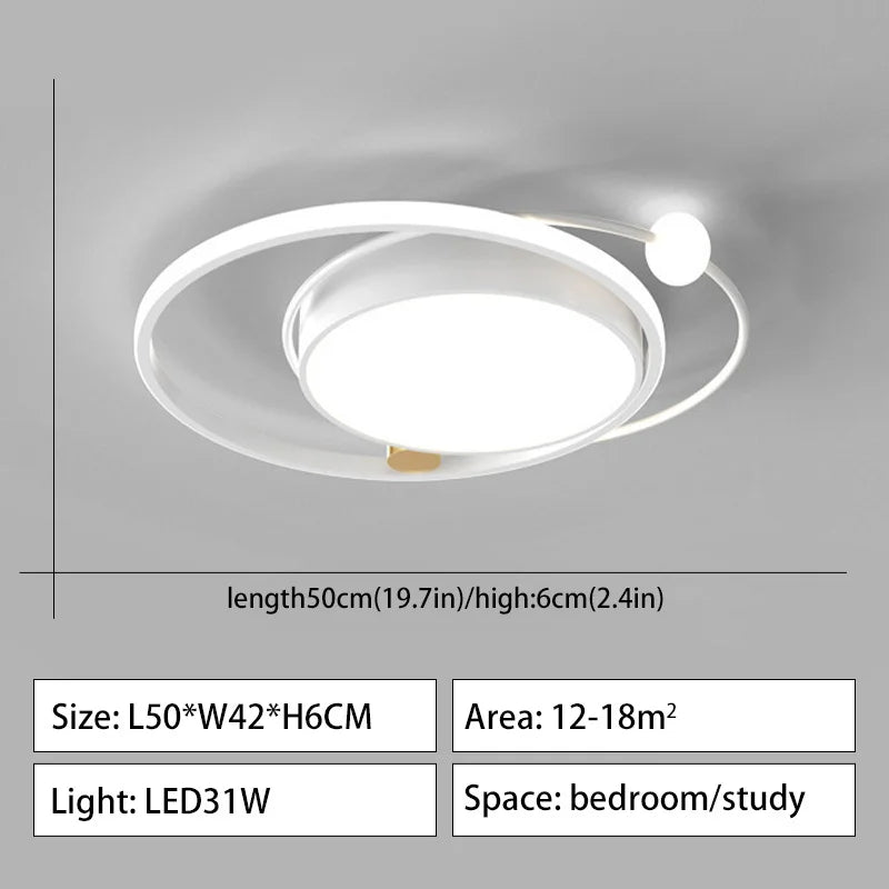 lustre led moderne à intensité variable pour intérieur