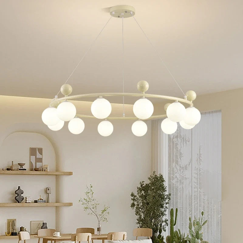 lustre en verre et métal 	 style éclairage dynamique