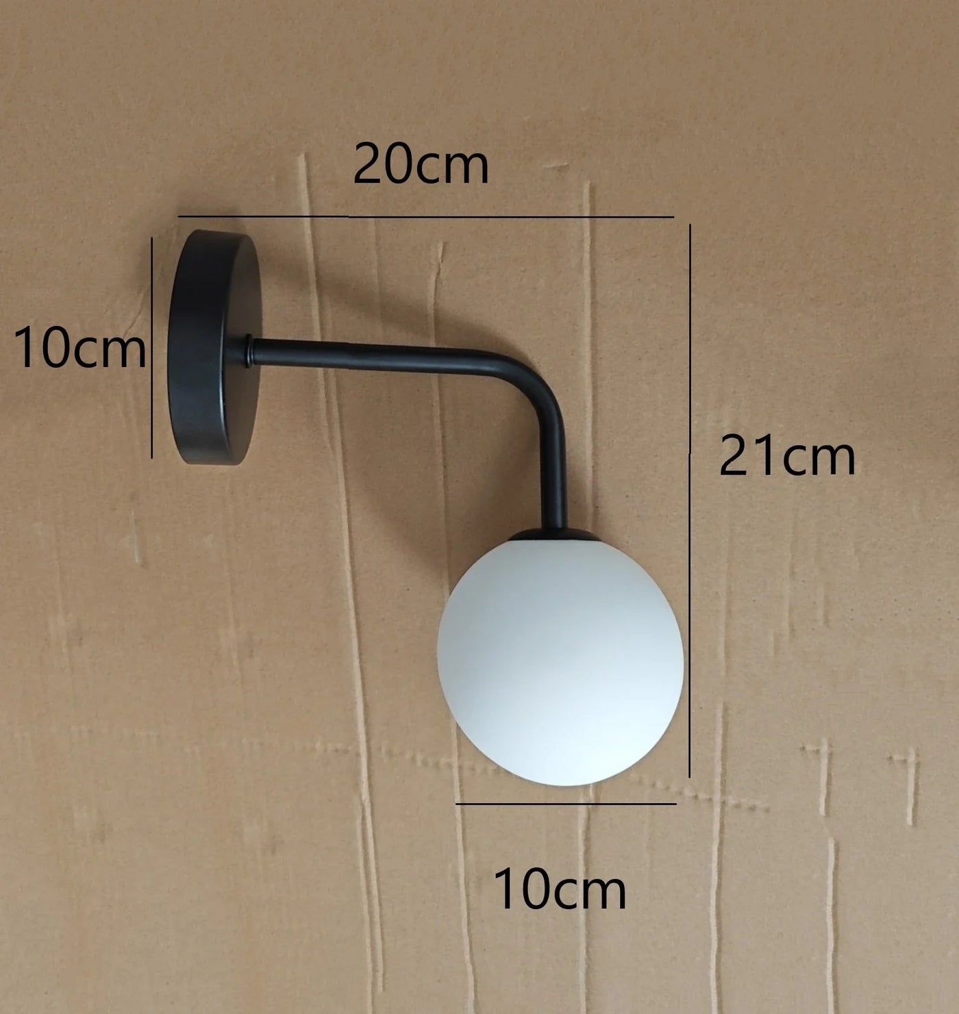applique murale led post-moderne simple en verre doré