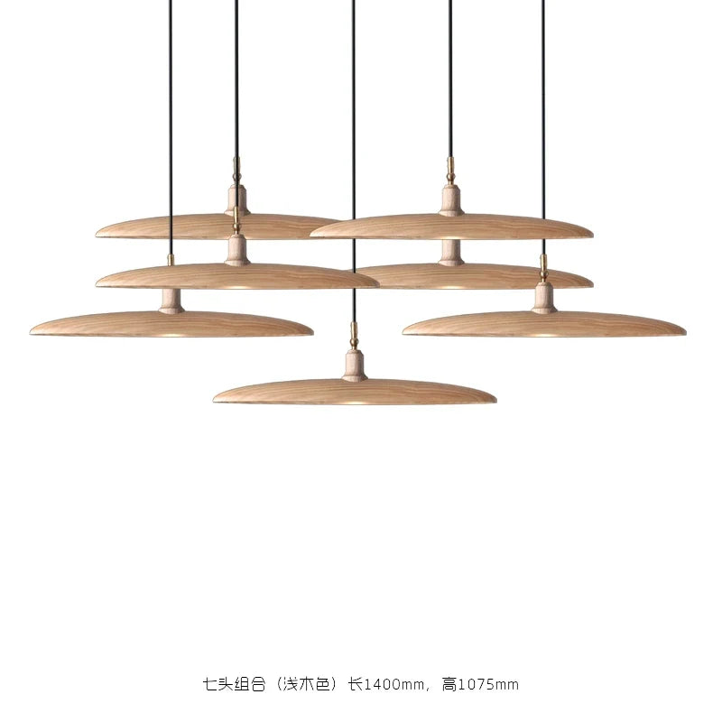 lustre en bois style nordique pour éclairage décoratif élégant