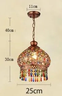 lustre turc vintage style bohème vitrail romantique pour café ou restaurant