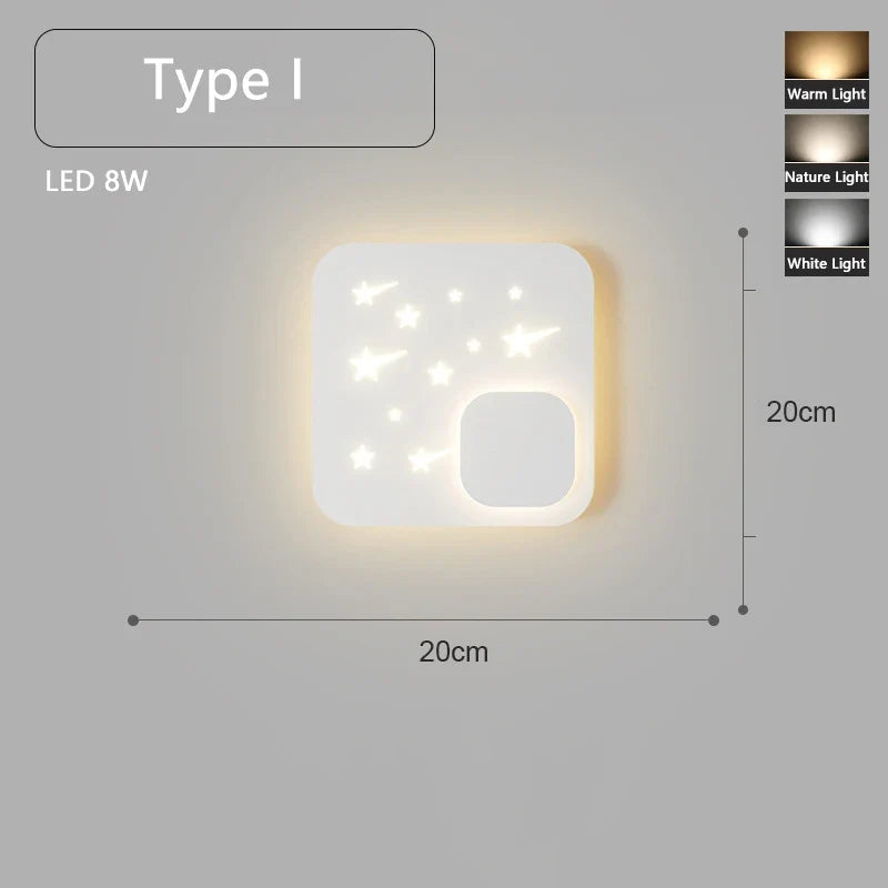 applique murale led minimaliste montée en surface