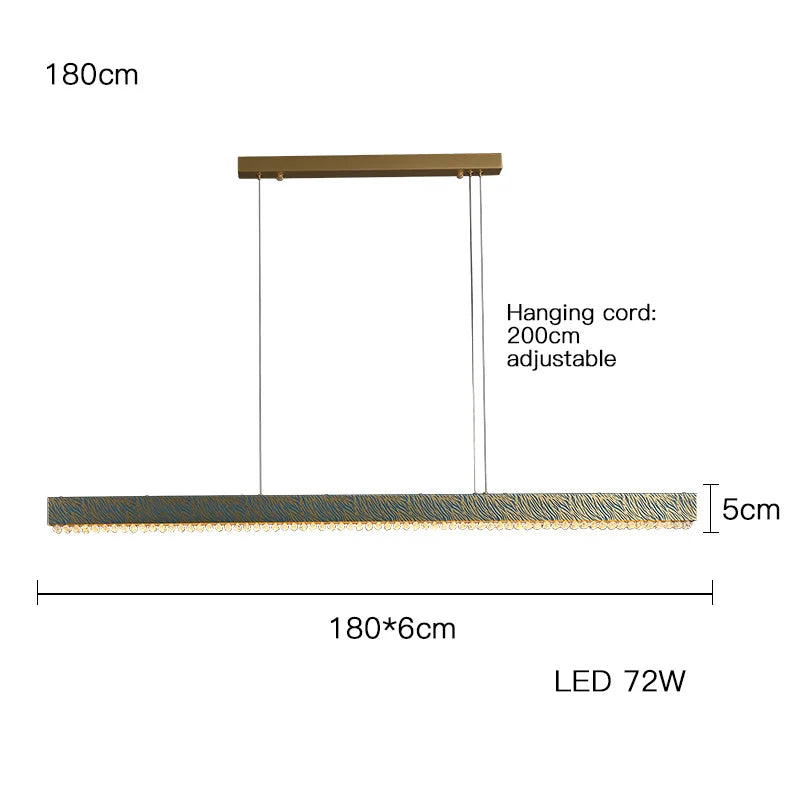 lustre en cristal cuivre postmoderne avec led dimmable