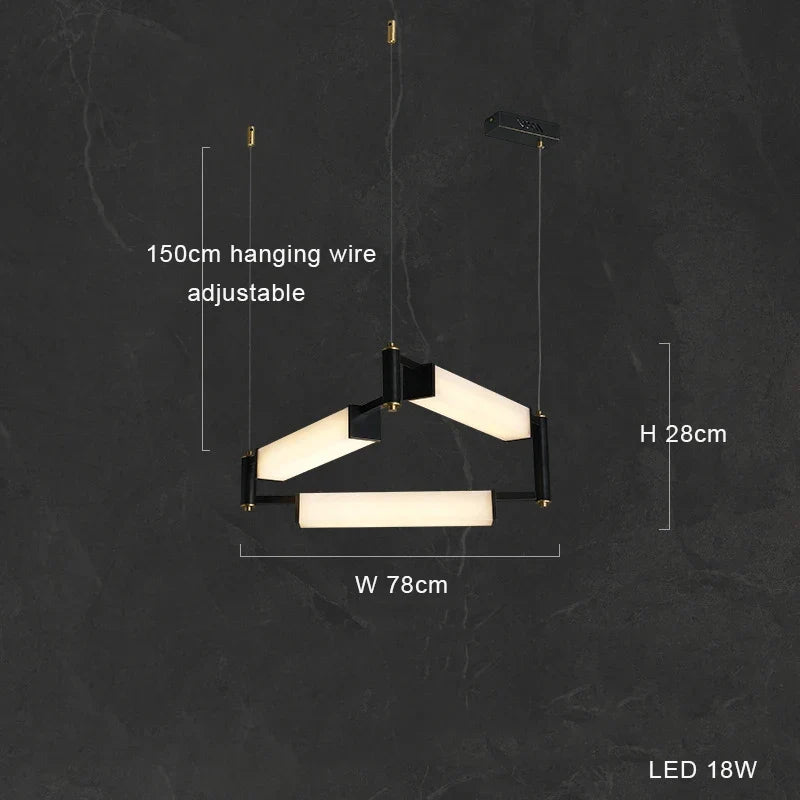 plafonnier led suspendu marbre blanc design moderne décoratif idéal villas