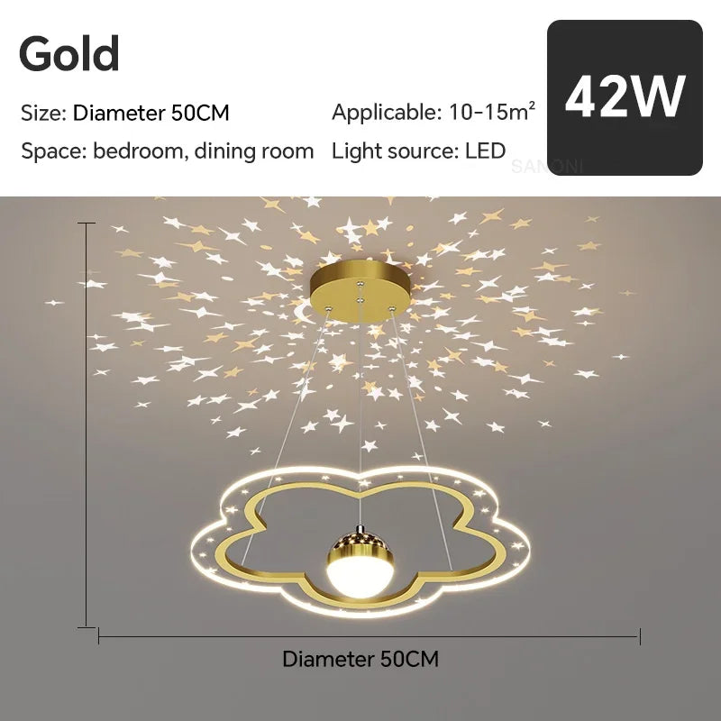 suspension led moderne décorative pour enfants