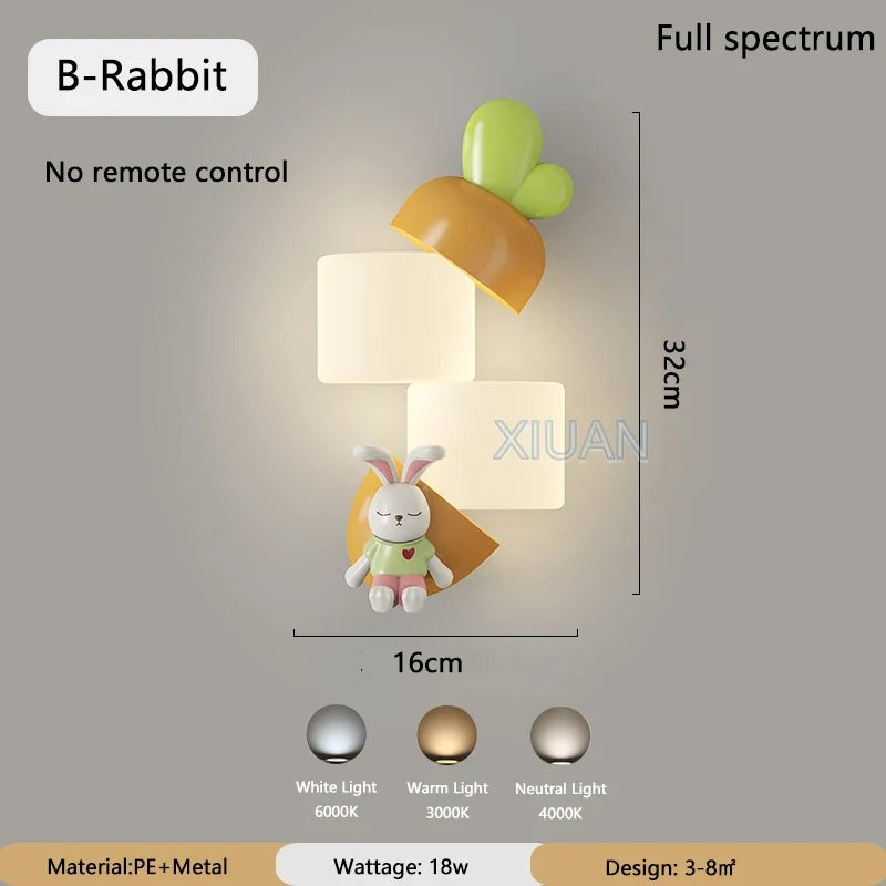 applique murale décorative pour chambre d'enfant animaux